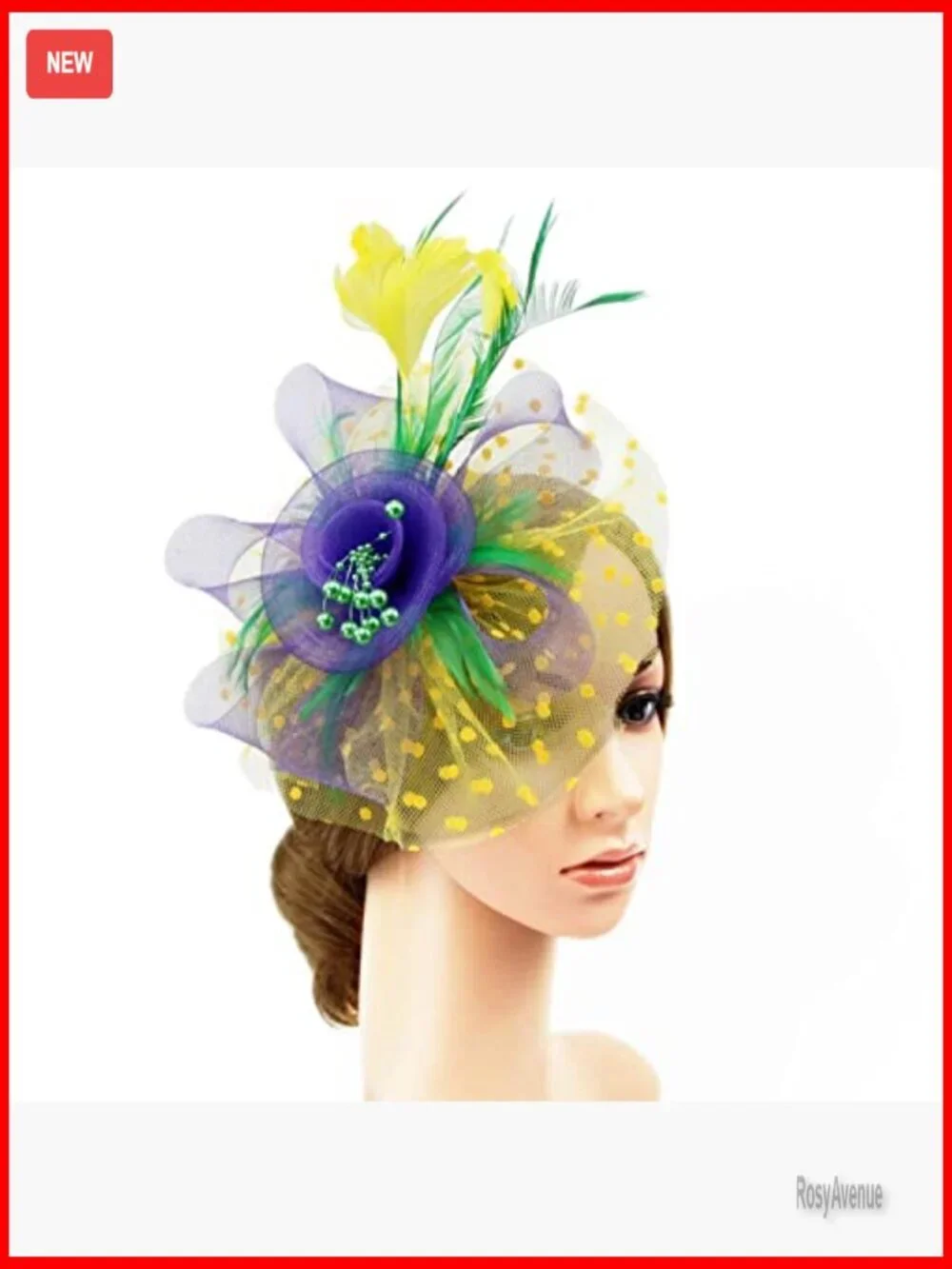 Vintage Derby Fascinator Hat with Headband and Hair Clip for Special Occasions